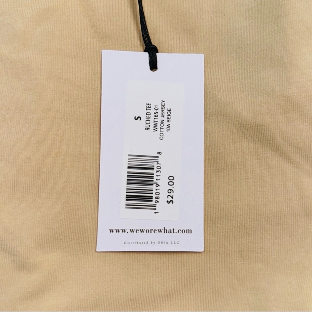 WeWoreWhat Beige Cotton Jersey Tee - Picture 3 of 3